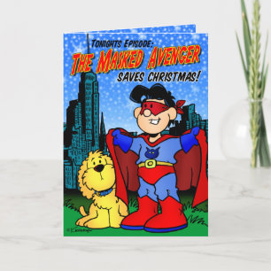 Masked Avenger Christmas Card Karte