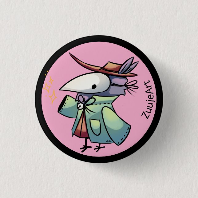 Masked bird button (Vorderseite)