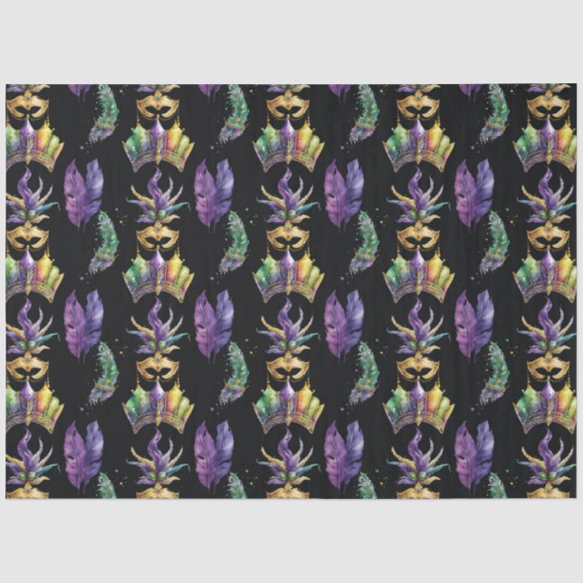 Masked Mardi Gras Series Design 4 Seidenpapier (Vorderseite)