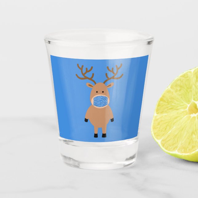 Masked Reindeer Schnapsglas (Vorderseite)