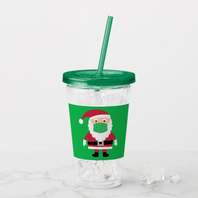 Masked Santa Acryltrinkbecher (Rückseite Ice)