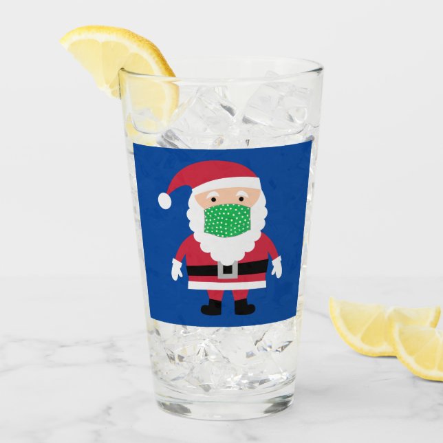 Masked Santa Glas (Vorderseite Ice)