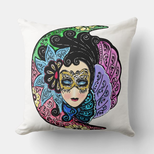 Masked Woman Kissen (Vorderseite)