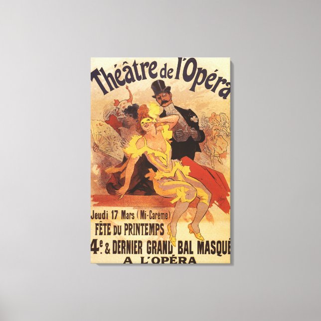 MaskedBall am Theater de l'Opera Leinwanddruck (Vorderseite)