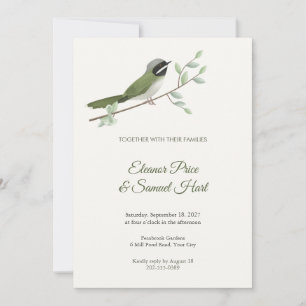 Masken-Apalis-Vogel-Hochzeitseinladung Einladung