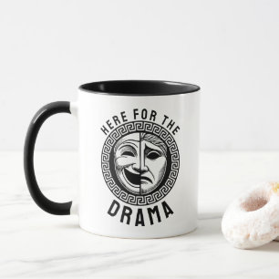 Masken des antiken griechischen Theaters Tasse