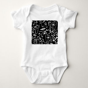 Masken für abstrakte Gesichter: Geometrisches Must Baby Strampler