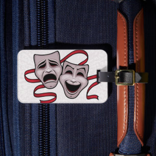 Masken für Comedy und Tragedy Theater Gepäckanhänger
