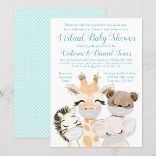 Masken für niedliches Laufwerk von Baby Shower Bab Einladung