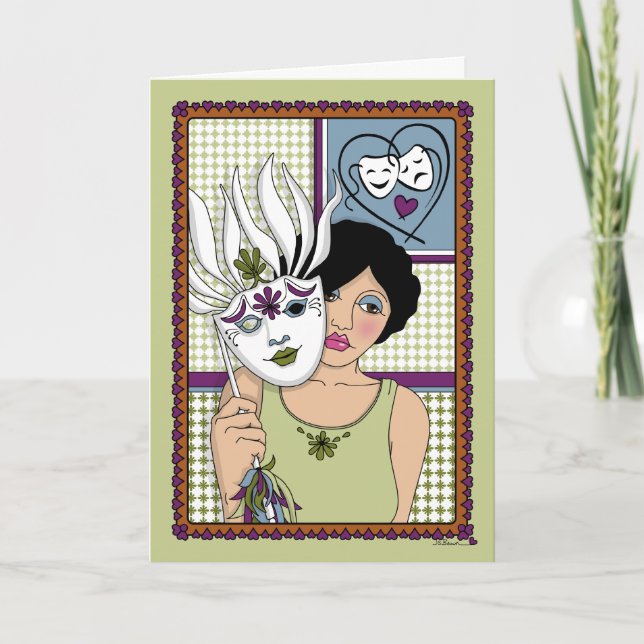 Masken Ihrer Gefühle_A_Gruß Karte (Vorderseite)