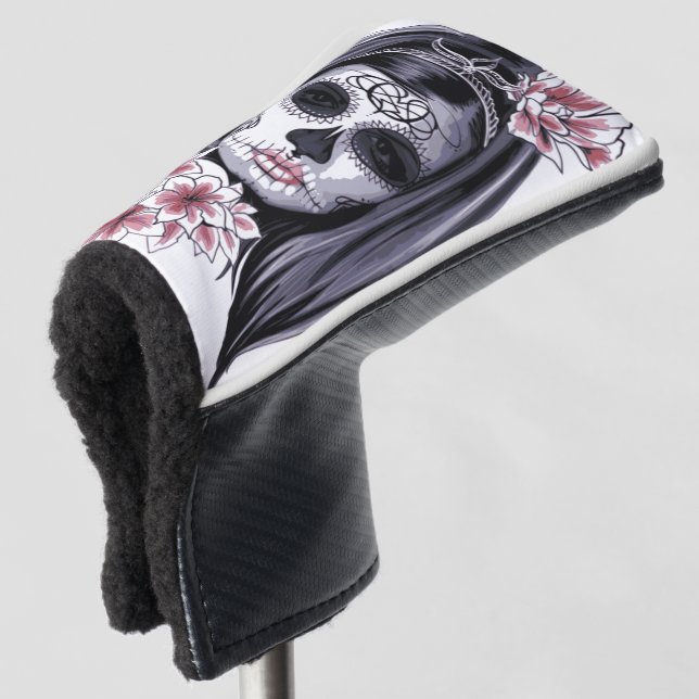 Masken-Karnevals-Tag der toten Blumenfrau Golf Headcover (3/4 Vorderseite)