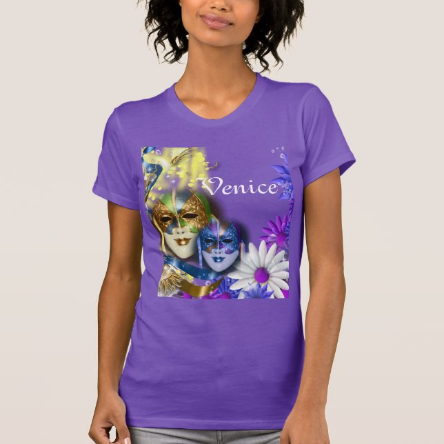 Masken-Mädchenreise der Maskerade venezianische T-Shirt (Vorderseite)