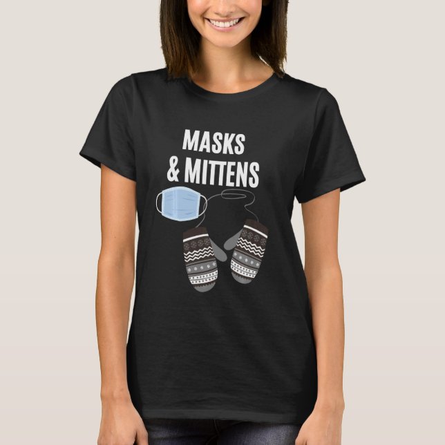 Masken & Mittens Bernie Sanders Sitting Style Meme T-Shirt (Vorderseite)