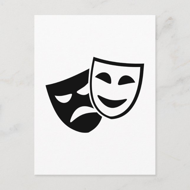 Masken Postkarte (Vorderseite)