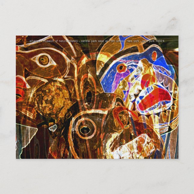 Masken Postkarte (Vorderseite)