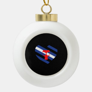 Masken Stolz Keramik Kugel-Ornament