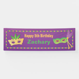 Masken und Perlen-Karneval-Geburtstags-Party-Fahne Banner