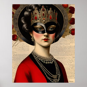 Maskenball-Frau Poster