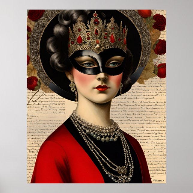 Maskenball-Frau Poster (Vorne)