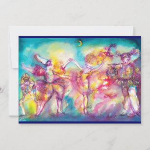 MASKENBALL,Mardi Gras Masken,Tanz,Musik Einladung