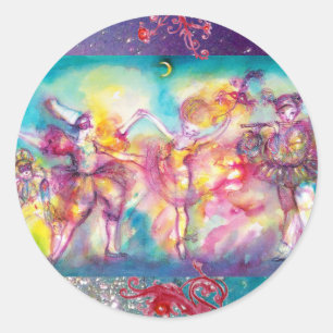 Maskenball,Mardi Gras Masken,Tanz,Musik Runder Aufkleber