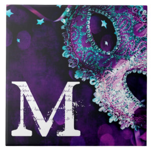 Maskenball-Maske Kostüm Saal Monogramm Display-Kac Fliese