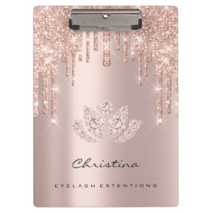Maskenbildner-Brown-Wimper-Funken-Diamant Lotus Klemmbrett