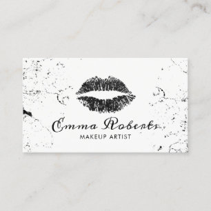 Maskenbildner Goth schicker schwarzer Lippensalon Visitenkarte