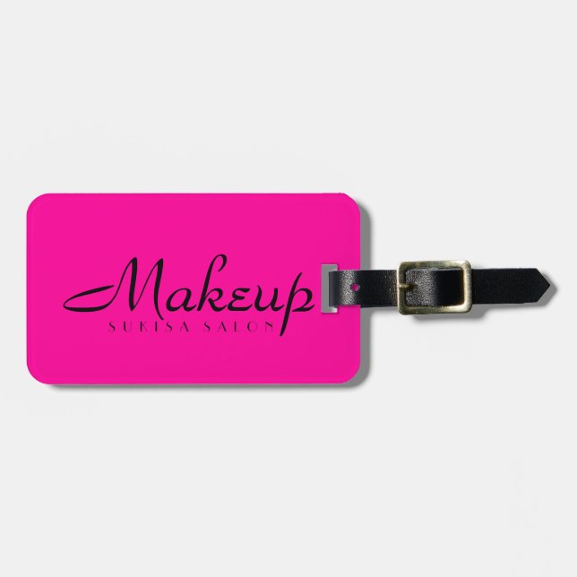 Maskenbildner - Hot Pink Gepäckanhänger (Vorderseite horizontal)
