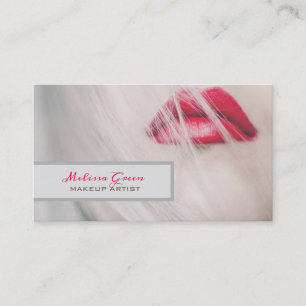 Maskenbildner Kosmetologin Red lips Friseur Visitenkarte