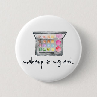 Maskenbildner-Palette - "Make-up ist meine Kunst-" Button
