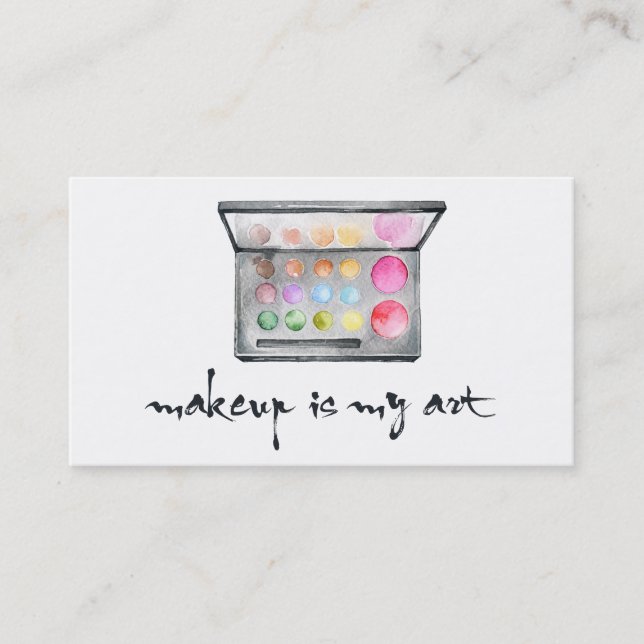Maskenbildner-Palette - "Make-up ist meine Kunst-" Visitenkarte (Vorderseite)