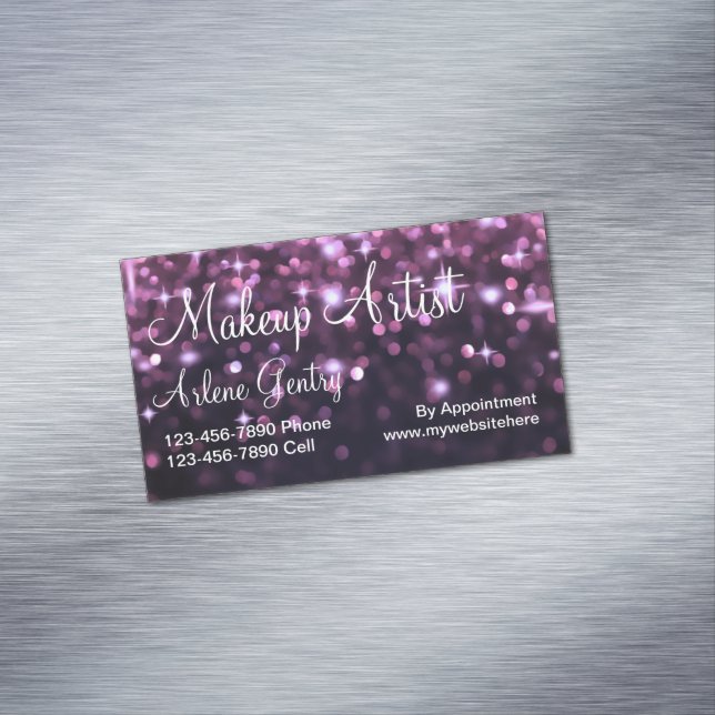 Maskenbildner-Visitenkarte-Magneten Magnetische Visitenkarte (Beispiel)