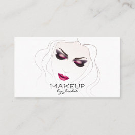 Maskenbildner-Visitenkarte mit Skizze-Frau Visitenkarte