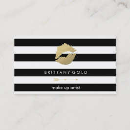 Maskenbildner-Visitenkarte - schickes Gold und Visitenkarte