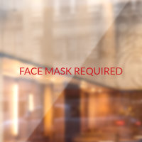 Maskenmaske Erforderlicher roter, eleganter Text