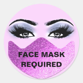 Maskenmaske für benötigtes Haarstudio Lash Nails Runder Aufkleber