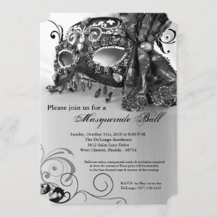 Maskenmaske, Maskenball, Maskenball, Halloween Einladung