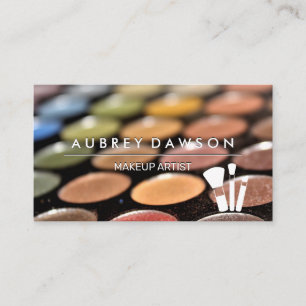 Maskenpalette Makeup Brush-Symbol Visitenkarte