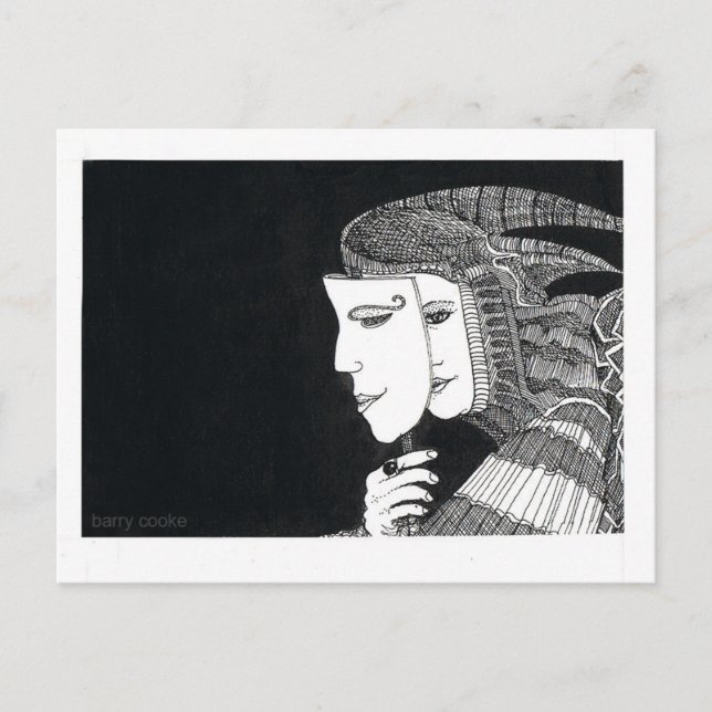 Maskenpostkarte Postkarte (Vorderseite)
