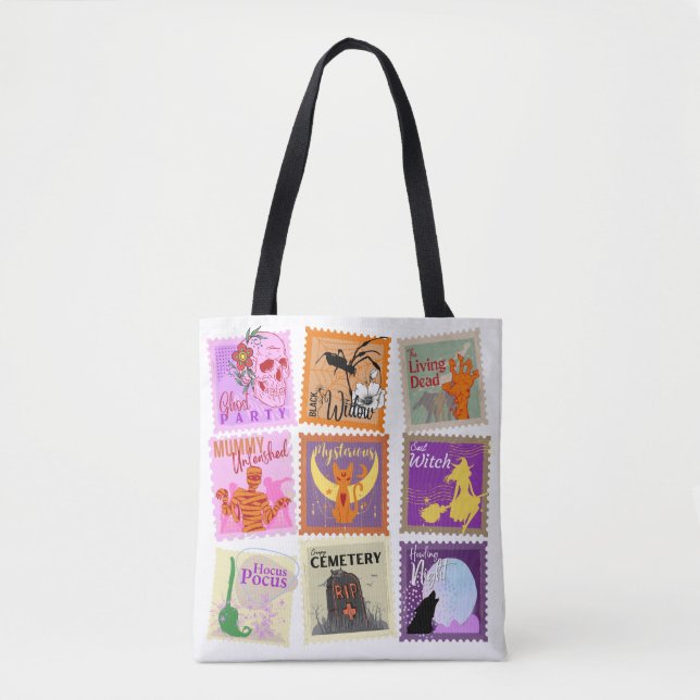 Maskensammlungen Halloween-Briefmarke mehrfarbig Tasche (Vorderseite)
