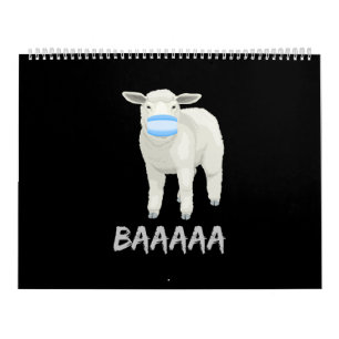 Maskenschaf   Gewittertes Schaf mit Gesichtsmaske Kalender