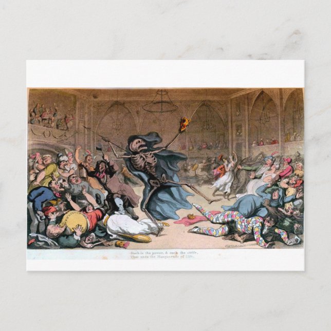 Maskerade der lebenden Postkarte (Vorderseite)