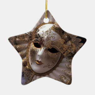 Maskerade Keramik Ornament