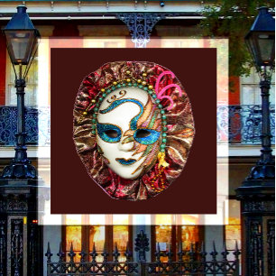 Maskerade, Mardi Gras, Karnevalsmaske Magnet
