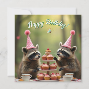 Maskiert und fröhlich Geburtstag! Karte