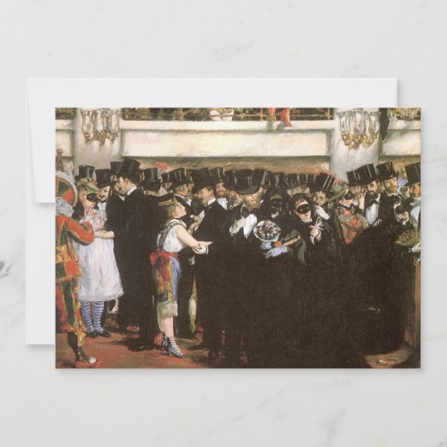 Maskierte Ball Oper von Manet, Silvesterabend-Part Einladung (Vorderseite)