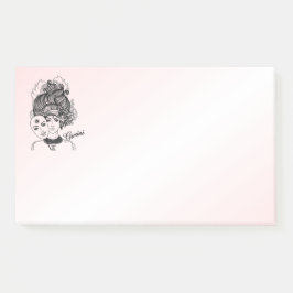 Maskierte Lady Gemini Zodiac Symbol und Zeichen Post-it Klebezettel
