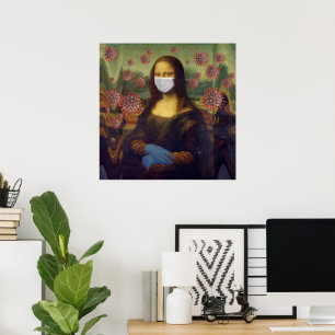 Maskierte Mona Lisa spielt auf Nummer sicher im Ge Poster