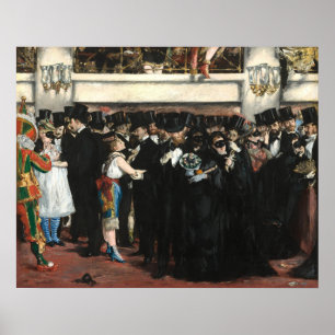 Maskierter Ball an der Oper - Edouard Manet Kunst, Poster
